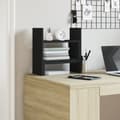Miniatyrbilde 5 av 11: vidaXL Hylle til skrivebord svart 38,5x17x39 cm konstruert tre