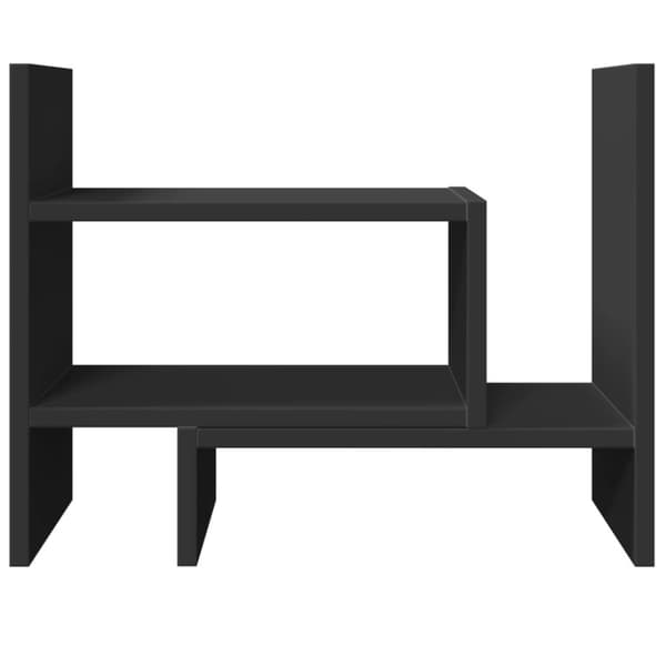 vidaXL Hylle til skrivebord svart 38,5x17x39 cm konstruert tre