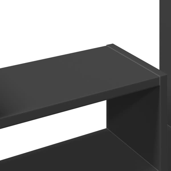 vidaXL Hylle til skrivebord svart 38,5x17x39 cm konstruert tre