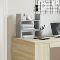 Miniatyrbilde 5 av 11: vidaXL Hylle til skrivebord betonggrå 38,5x17x39 cm konstruert tre