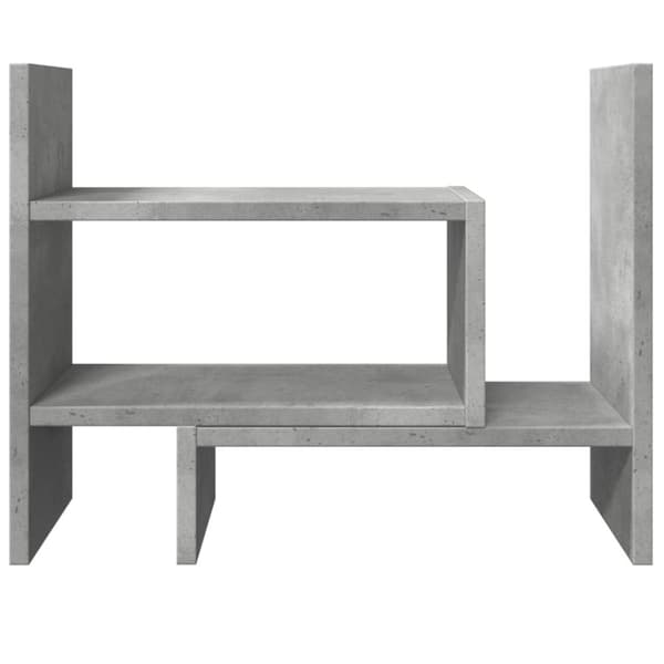 vidaXL Hylle til skrivebord betonggrå 38,5x17x39 cm konstruert tre