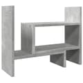 Miniatyrbilde 8 av 11: vidaXL Hylle til skrivebord betonggrå 38,5x17x39 cm konstruert tre