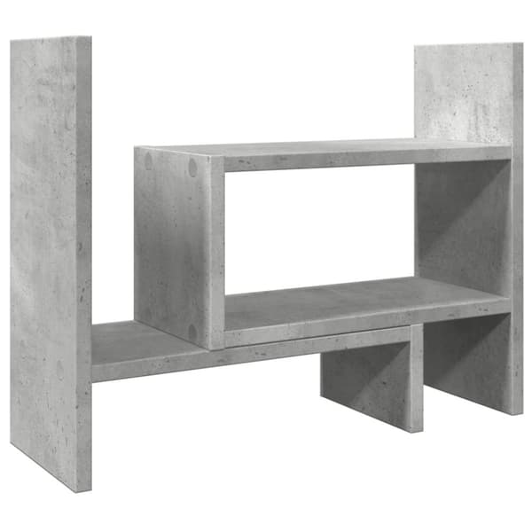 vidaXL Hylle til skrivebord betonggrå 38,5x17x39 cm konstruert tre