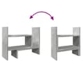 Miniatyrbilde 9 av 11: vidaXL Hylle til skrivebord betonggrå 38,5x17x39 cm konstruert tre