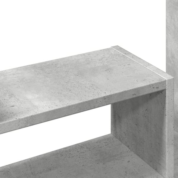 vidaXL Hylle til skrivebord betonggrå 38,5x17x39 cm konstruert tre