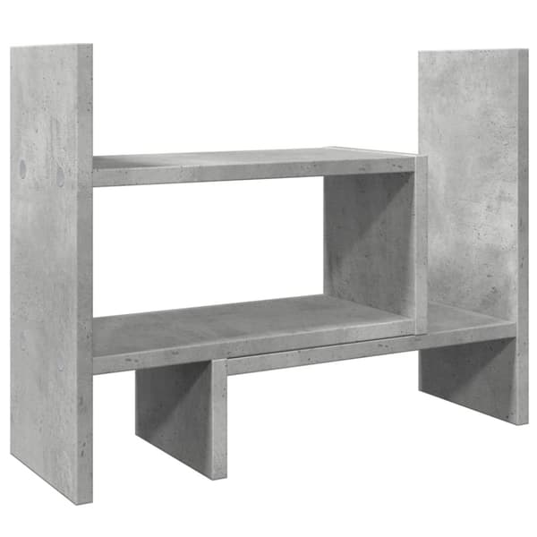vidaXL Hylle til skrivebord betonggrå 38,5x17x39 cm konstruert tre