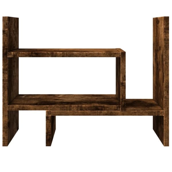 vidaXL Hylle til skrivebord røkt eik 38,5x17x39 cm konstruert tre