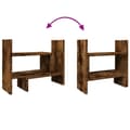 Miniatyrbilde 9 av 11: vidaXL Hylle til skrivebord røkt eik 38,5x17x39 cm konstruert tre
