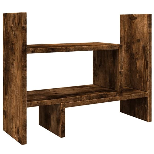 vidaXL Hylle til skrivebord røkt eik 38,5x17x39 cm konstruert tre