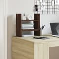 Miniatyrbilde 5 av 11: vidaXL Hylle til skrivebord brun eik 38,5x17x39 cm konstruert tre