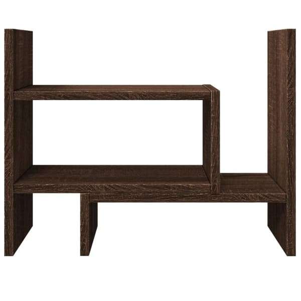 vidaXL Hylle til skrivebord brun eik 38,5x17x39 cm konstruert tre