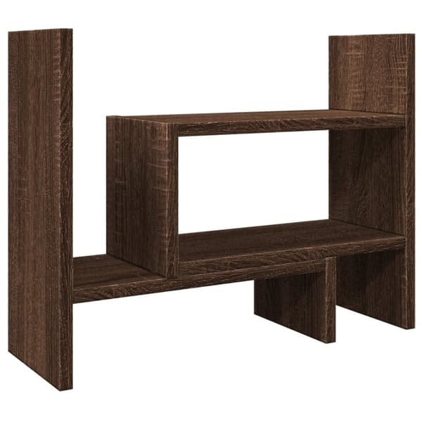 vidaXL Hylle til skrivebord brun eik 38,5x17x39 cm konstruert tre