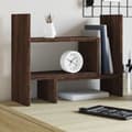Miniatyrbilde 2 av 11: vidaXL Hylle til skrivebord brun eik 38,5x17x39 cm konstruert tre
