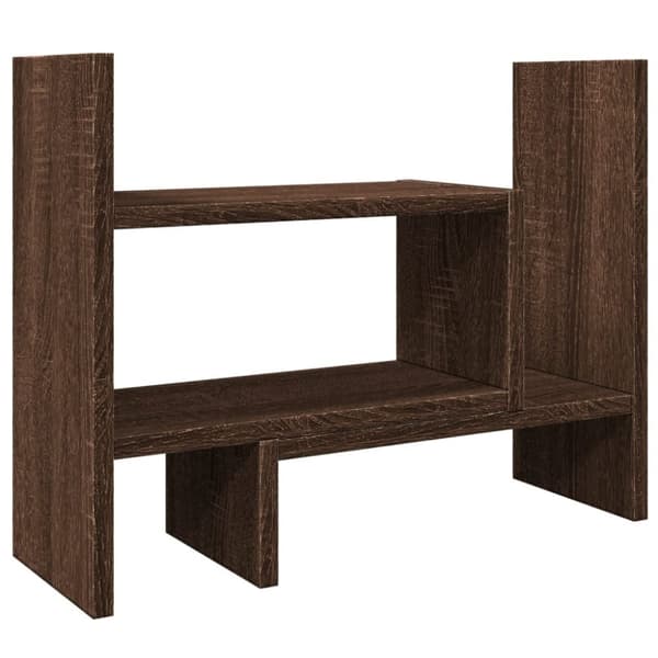 vidaXL Hylle til skrivebord brun eik 38,5x17x39 cm konstruert tre