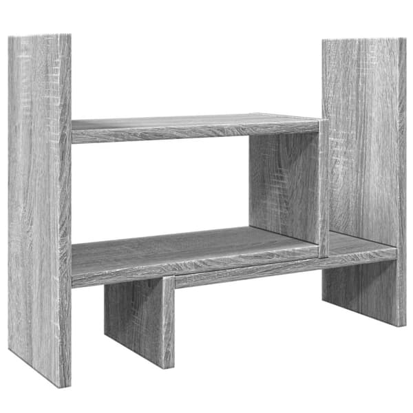 vidaXL Skrivbordshyllor grå sonoma 38,5x17x39 cm konstruerat trä