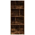 Miniatyrbilde 5 av 11: vidaXL Bokhylle røkt eik 57x28,5x141 cm konstruert tre