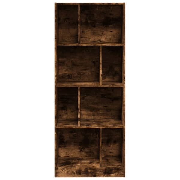 vidaXL Bokhylle røkt eik 57x28,5x141 cm konstruert tre