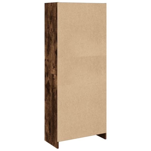 vidaXL Bokhylle røkt eik 57x28,5x141 cm konstruert tre