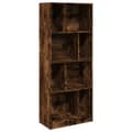 Miniatyrbilde 1 av 11: vidaXL Bokhylle røkt eik 57x28,5x141 cm konstruert tre