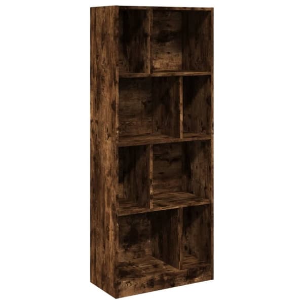 vidaXL Bokhylle røkt eik 57x28,5x141 cm konstruert tre