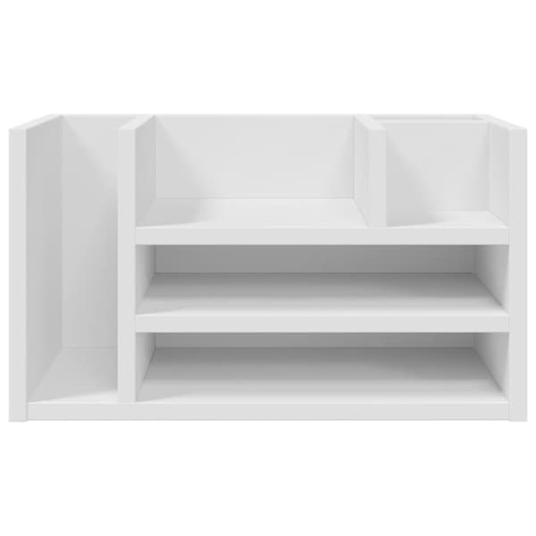 vidaXL Hylle til skrivebord betonggrå 44,5x24x25 cm konstruert tre
