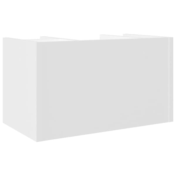 vidaXL Hylle til skrivebord betonggrå 44,5x24x25 cm konstruert tre