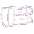 Miniatyrbilde 10 av 10: vidaXL Hylle til skrivebord betonggrå 44,5x24x25 cm konstruert tre