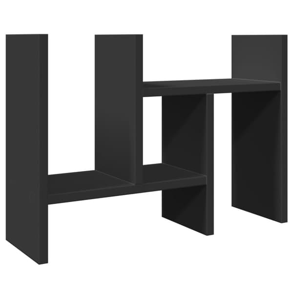 vidaXL Skrivbordshylla svart 34,5x15,5x35,5 cm konstruerat trä