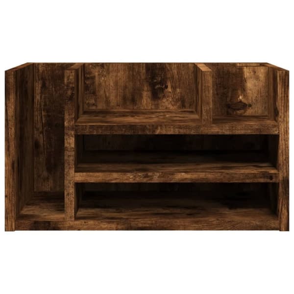 vidaXL Hylle til skrivebord røkt eik 44,5x24x25 cm konstruert tre