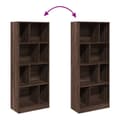 Miniatyrbilde 8 av 11: vidaXL Bokhylle brun eik 57x28,5x141 cm konstruert tre