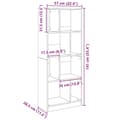 Miniatyrbilde 11 av 11: vidaXL Bokhylle brun eik 57x28,5x141 cm konstruert tre