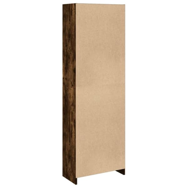 vidaXL Bokhylla rökfärgad ek 57x28,5x174 cm konstruerat trä