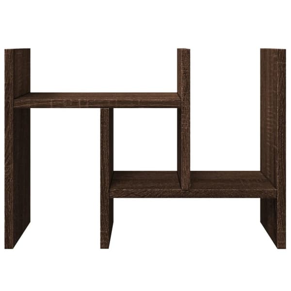 vidaXL Hylle til skrivebord brun eik 34,5x15,5x35,5 cm konstruert tre
