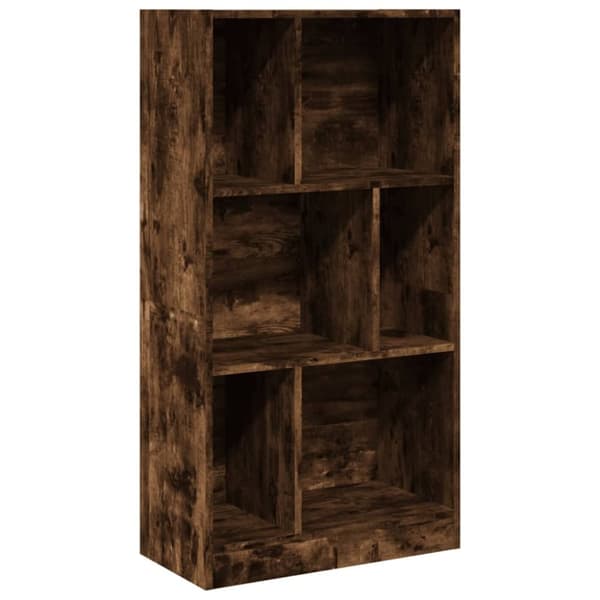 vidaXL Bokhylle røkt eik 57x28,5x107,5 cm konstruert tre