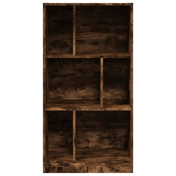 vidaXL Bokhylle røkt eik 57x28,5x107,5 cm konstruert tre