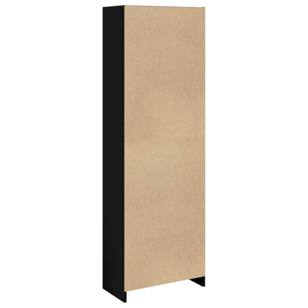 vidaXL Bokhylle svart 57x28,5x174 cm konstruert tre