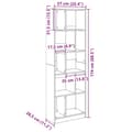 Pikkukuva 10 / 11: vidaXL Kirjahylly savutammi 57x28,5x174 cm tekninen puu