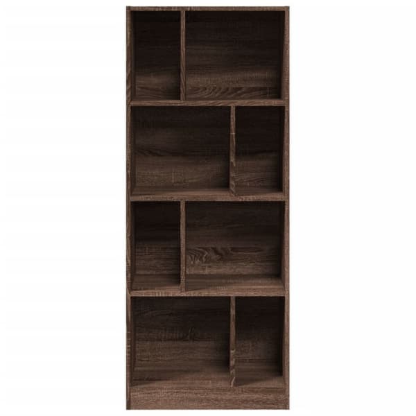 vidaXL bogreol 57x28,5x141 cm konstrueret træ brun egetræsfarve