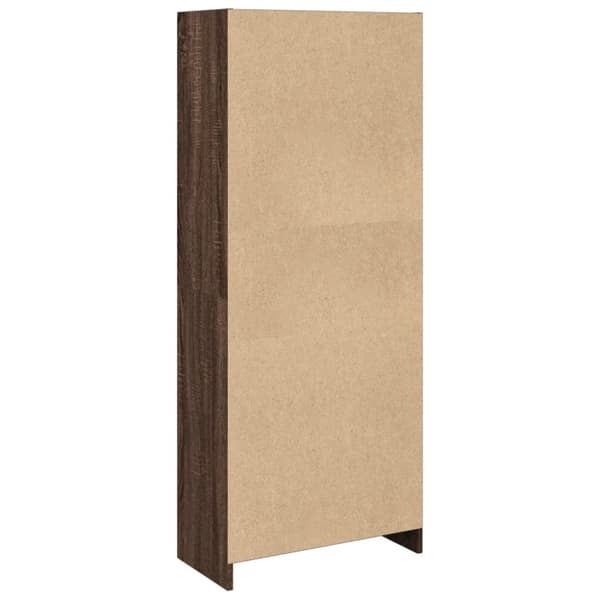 vidaXL bogreol 57x28,5x141 cm konstrueret træ brun egetræsfarve