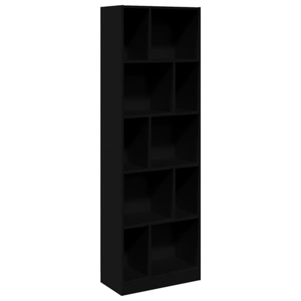 vidaXL bogreol 57x28,5x174 cm konstrueret træ sort