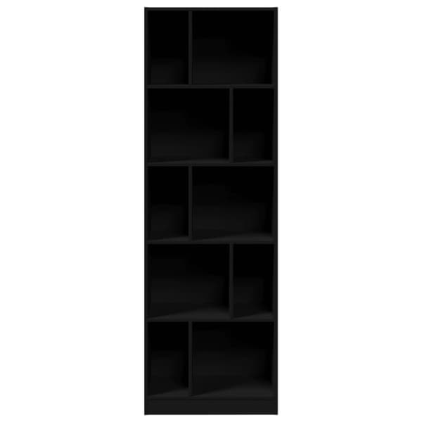 vidaXL bogreol 57x28,5x174 cm konstrueret træ sort