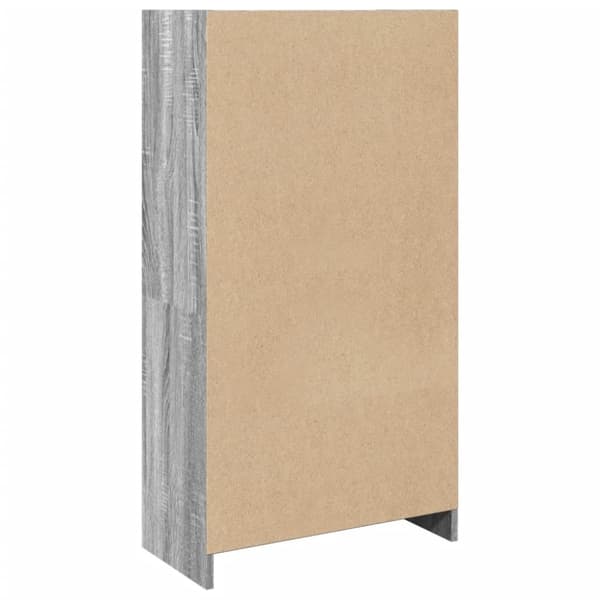 vidaXL Kirjahylly harmaa Sonoma 57x28,5x107,5 cm tekninen puu