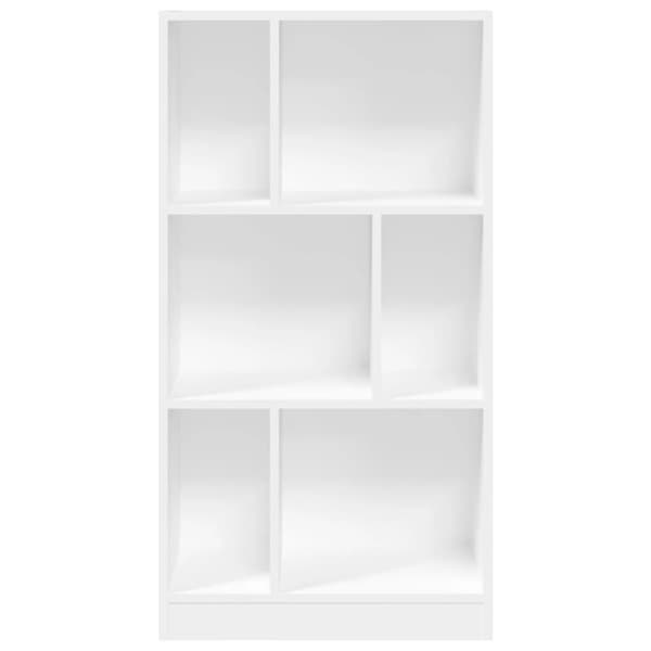 vidaXL Bokhylle hvit 57x28,5x107,5 cm konstruert tre