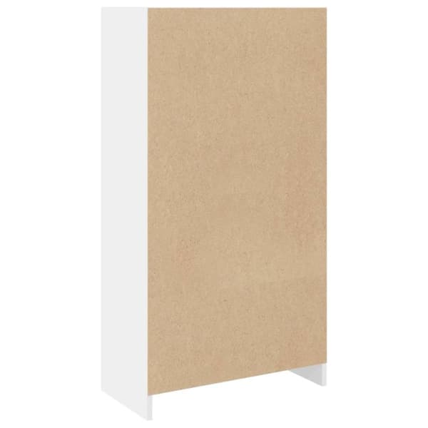 vidaXL Bokhylle hvit 57x28,5x107,5 cm konstruert tre
