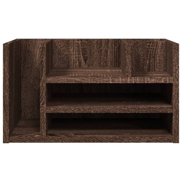 vidaXL Hylle til skrivebord brun eik 44,5x24x25 cm konstruert tre