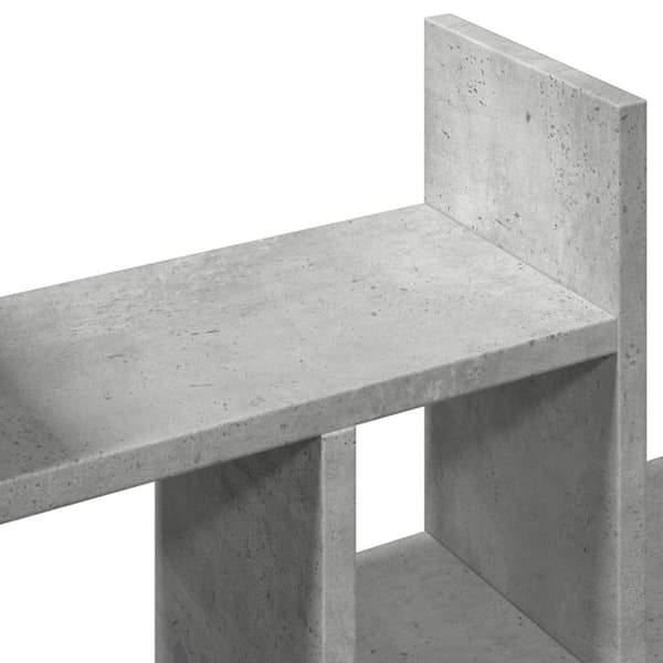 vidaXL Hylle til skrivebord betonggrå 34,5x15,5x35,5 cm konstruert tre