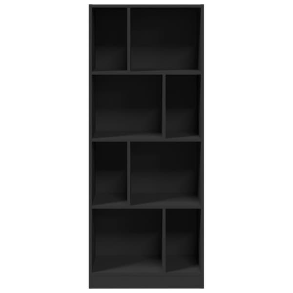 vidaXL Bokhylle svart 57x28,5x141 cm konstruert tre