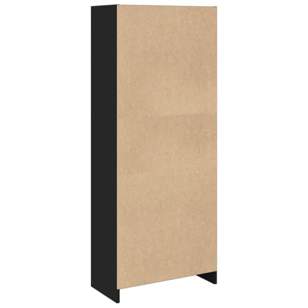 vidaXL Bokhylle svart 57x28,5x141 cm konstruert tre
