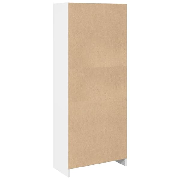 vidaXL Bokhylle hvit 57x28,5x141 cm konstruert tre