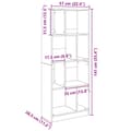 Miniatyrbilde 11 av 11: vidaXL Bokhylle hvit 57x28,5x141 cm konstruert tre